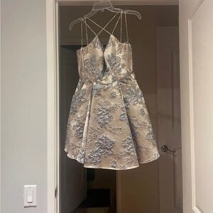 Elegant Floral Dress with Spaghetti Straps